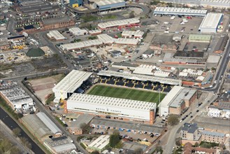 Meadow Lane, home of Notts County and Notts County Women Football Clubs, City of Nottingham, 2021.