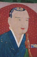 Portrait of Uisang (625-702). Detail, 1767. Found in the collection of the Beomeosa Temple, Busan.