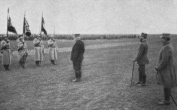 ''Remise de Drapeaux a des regiments de cavalerie de formation Nouvelle.', 1916. Creator: Unknown.