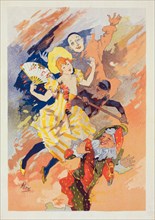 Troisième panneau sans texte : "La Pantomime"., c1900. [Publisher: Imprimerie Chaix; Place: Paris]