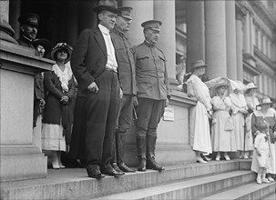 American University Training Camp - Secretary Baker And General T.H. Bliss Greeting Students, 1917.