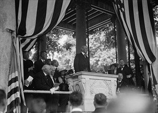 President Wilson Speaking, Memorial Day, Arlington National Cemetery, 1917. Creator: Harris & Ewing.