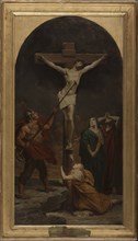 Esquisse pour l'église Saint-Louis-en-l'Ile : Le Christ en Croix, 1874. Creator: Jules-Joseph Dauban.