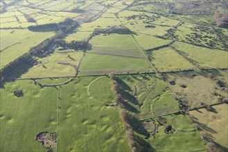 The Priddy Circles (Nos. 1-3), a linear arrangement of circular earthwork enclosures, Somerset, 2017.