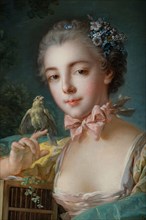 Portrait présumé de Marie-Emilie Baudouin, fille du peintre, c.1758 — 1760. Creator: Francois Boucher.