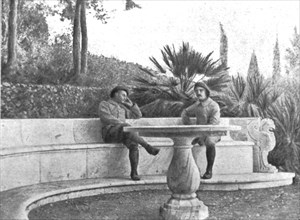 ''Une base Allemande en Adriatique; dans les jardins de l'Achilleion.', 1916. Creator: Robert Vaucher.