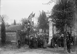 Allied Commission To U.S. At Mount Vernon: Groups At Tomb of Washington, 1917. Creator: Harris & Ewing.