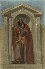 Esquisse pour l'église Notre-Dame-de-Bonne-Nouvelle : David, roi d'Israël, c.1840. Creator: Auguste Hesse.