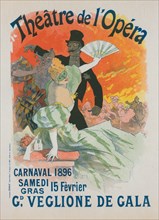 Affiche pour le théâtre de l'Opéra, "Carnaval 1896. Grand Veglione de Gala"., c1896. Creator: Jules Cheret.