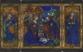 The Nativity with St Peter and St Paul, c.1500. Creator: Workshop of the Master of the Triptych of Louis XII.