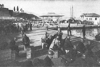 'Une base Allemande en Adriatique: L'occupation de Corfou; Le matin du 11 janvier..., 1916. Creator: Unknown.