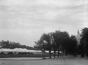 Confederate Reunion - Tents For Confederates, New Jersey Ave. And C Street, S.W., 1917. Creator: Harris & Ewing.