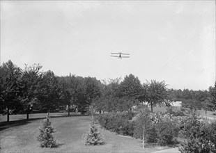 Allied Aircraft - Demonstration At Polo Grounds; Early Thomas-Morse American Plane, 1917. Creator: Harris & Ewing.