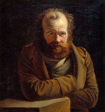 Portrait thought to be Pierre-Joseph Proudhon (1809-1865), economist, philosopher..., c1849-1865. Creator: Unknown.