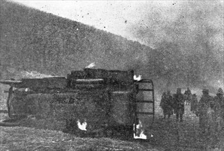 'Episodes de la retraite de la IIIe armee; A Lioum-Koula,a l'entrée de l'Albanie..., 1916. Creator: R. Marianovitch.