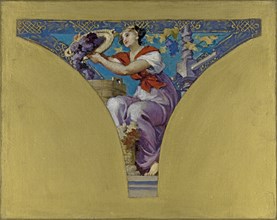 Esquisse pour la salle des Fêtes de l'Hôtel de Ville de Paris : La Bourgogne, 1891. Creator: François Emile Ehrmann.