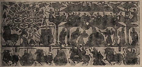 The rubbing from the carved stone chambers of the Wu Family in Shantung Province, 25-220. Creator: Central Asian Art.