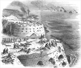 'Sebastopol; Scene the morning after the Naval attack on Sebastopol - The upper batteries...', 1854. Creator: Unknown.