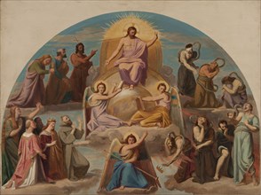 Sketch for the Sainte-Elisabeth church (3rd arrondissement of Paris): The Last Judgment, 1843. Creator: Adolphe Roger.