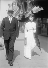 Rear Admiral William Shepherd Benson, U.S.N. Chief of Naval Operations, with Mrs. Benson, 1917. Creator: Harris & Ewing.