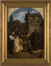 Esquisse pour l'église Saint-Sulpice : Saint Fiacre refusant la couronne d'Ecosse, 1818. Creator: François-Louis Dejuinne.
