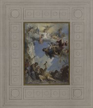 Esquisse pour l'escalier d'honneur de la mairie de Pantin : Le Travail sous l'égide..., 1886. Creator: Henri Leopold Levy.