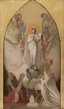 Sketch for the Saint-Séverin church: the Immaculate Conception predicted by...Isaiah, 1865.  Creator: Victor-Louis Mottez.