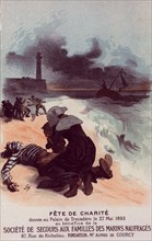 Affiche pour la "Fête de Charité", donnée au Trocadéro au bénéfice de la Société de secours..., c189 Creator: Jules Cheret.