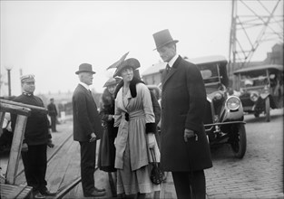 Allied Commission To U.S. Boarding Mayflower For Trip To Mount Vernon: Secretary And Mrs..., 1917. Creator: Harris & Ewing.