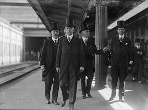 Balfour, Arthur James, M.P, O.M, Head of British Commission To U.S. Awaiting His Arrival..., 1917. Creator: Harris & Ewing.