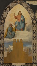 Esquisse pour l'église saint Laurent : Saint Joseph aux pieds de Jésus Christ, 1878. Creator: Louis Stanislas Faivre-Duffer.