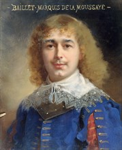 Portrait de Georges Baillet, sociétaire de la Comédie-Française dans le rôle du Marquis, ..., c1884. Creator: Daniel Berard.