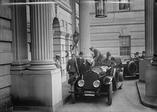 Belgian Mission To U.S. Arriving At Lars I.E. Larz Anderson Home - Gen. Leclereq Leaving Auto, 1917. Creator: Harris & Ewing.
