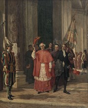 Cardinaux sortant du Vatican par la porte des Suisses, après une audience du Saint-Père, 20/06/1867. Creator: Auguste Dutuit.