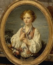 Jeune berger qui tente le sort pour savoir s'il est aimé de sa bergère, between 1760 and 1761. Creator: Jean-Baptiste Greuze.