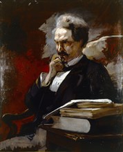 Portrait d'Henri Rochefort (Victor-Henri, marquis de Rochefort-Luçay, dit), journaliste..., 1879. Creator: Auguste Baud-Bovy.