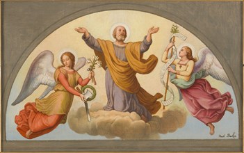 Esquisse pour l'église Saint-Joseph : L'Ange de douceur et de chasteté - Apothéose..., 1870. Creator: Jean-Paul-Etienne Balze.