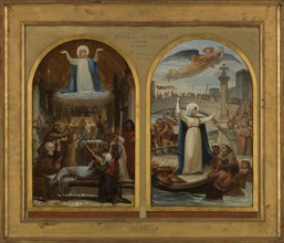 Esquisse pour l'église de La Trinité : Les Malheureux et les pauvres implorent sainte..., c.1873. Creator: Felix Joseph Barrias.