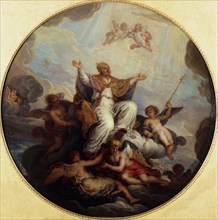 Saint Grégoire enlevé au ciel, esquisse pour la coupole de la chapelle Saint-Grégoire..., c1690. Creator: Michel Ange Corneille.