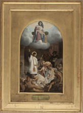Esquisse pour l'église de la Trinité : Saint Vincent de Paul ramenant les galériens à la..., 1873. Creator: Jean Lecomte du Nouy.