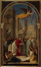 Procession de saint Charles Borromée pendant la peste de Milan. Esquisse pour la peinture..., 1861. Creator: Pierre-Auguste Pichon.