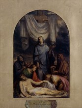 Esquisse pour la chapelle de la Compassion de l'église Saint-Roch : "Le Christ descendu..., 1856. Creator: Sebastien-Melchior Cornu.