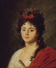 Portrait de Mademoiselle Maillard (Marie-Thérèse Davoux, 1766-1818, dite), chanteuse à l'Opéra,c1790 Creator: Jean-Franois Garnerey.