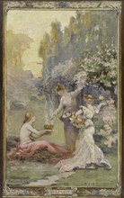Esquisse pour la mairie du 10ème arrondissement de Paris : L'odorat - Parfums du soir, c.1905 - 1908 Creator: Henri-Eugène Delacroix.