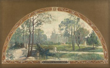 Esquisse pour l'escalier d'honneur de la mairie de Neuilly-sur-Seine : Le château..., c.1908-1912. Creator: Henry Jean Louis Boureau.