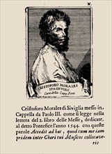 Portrait of the Composer Cristóbal de Morales. From: Osservazioni per ben regolare il coro de.., 171 Creator: Caldwall, James (1739-1819).