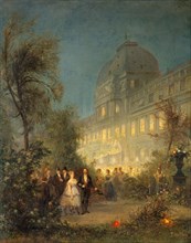 Night fete at Tuileries, June 10, 1867, on the occasion of the visit of foreign sovereigns to the... Creator: Pierre Henri Tetar Van Elven.