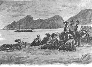 ''An Excursion to St Kilda; The natives turn out to see the visitors arrive', 1890. Creator: Unknown.