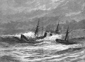 ''HMS"Arethusa" Homeward bound with the Mail', 1890. Creator: Charles William Wyllie.