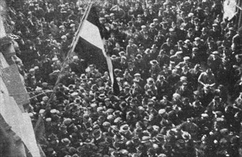 'Deux incidents en Suise; Trois Instantanes de l'incident du drapeau Allemand de...,1916. Creator: Unknown.